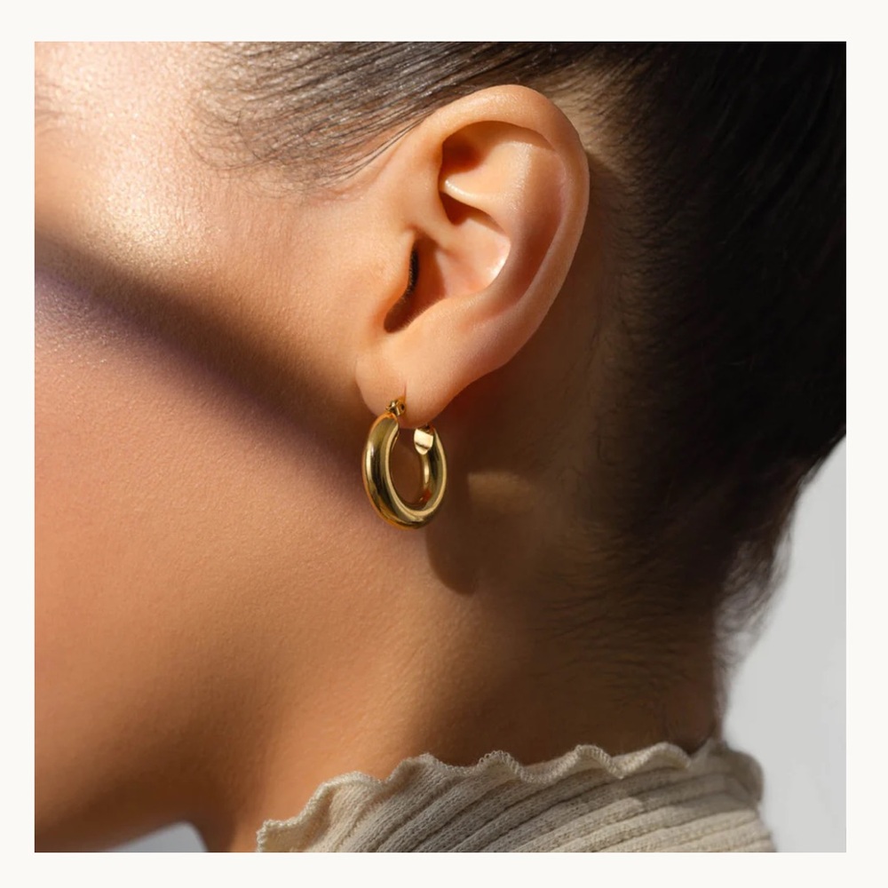 Mashallah Gold Classic Hoop Earrings